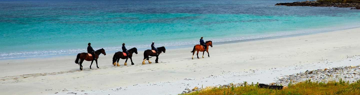 Horse riding on a beach in Sligo
